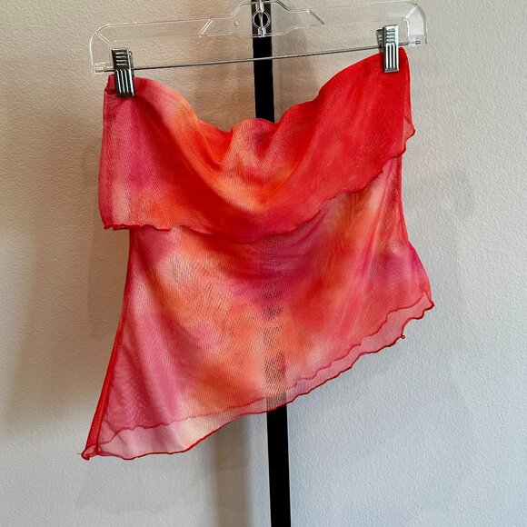 Fashion Nova Pink Orange Tie Dye Mini Dress Size M - Picture 4 of 7